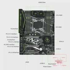 Комплект материнской платы HUANANZHI F8 X99 с Intel XEON E5 2666 V3 4x8 Гб DDR4 REG ECC (art.: 3920bee08983d)