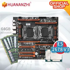 Материнская плата HUANANZHI X99 F8D Intel Dual с XEON E5 2678 V3 * 2 4*16 Гб DDR4 RECC комбинированный