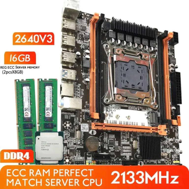 Комплект LGA 2011v3 Материнская плата + процессор + оперативка (Atermiter, xeon e5 2640 v3, 2х8 U,)-0