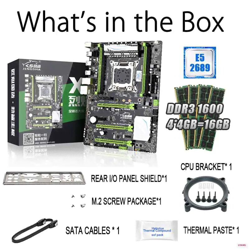 Материнская плата Xeon E5 2689 процессор E5-2689 X79-p3 память DDR3 ОЗУ 4*4 Гб = 16 ГБ 1600 МГц
