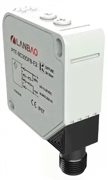 LANBAO PTE-TM60SK-E5 оптический датчик 50x50x18мм Реле 24-240AC/DC Sn=60м(T-тип) разъем М12/приемник