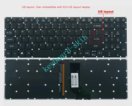 НОВЫЙ США клавиатура с подсветкой для Acer E5-523G,E5-532G,E5-552G,E5-553G,E5-573G,E5-574G,E5-575G,E5-576G,E5-752G,E5-772G,E5-773G ноутбук (art.: 3920b71fe2936)