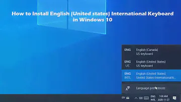 How to Install English (United states) International Keyboard in Windows 10